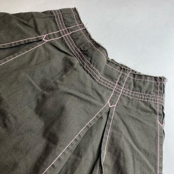 Army Green and Pink grunge skater skirt - Picture 6 of 7